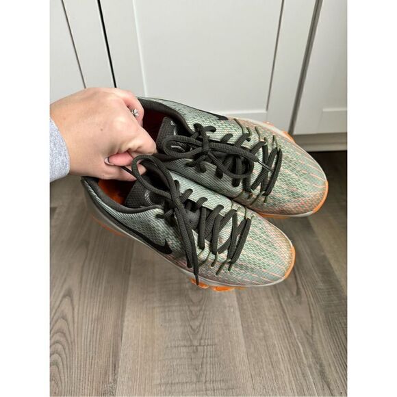 Nike KD 8 Easy Euro Light Grey Orange Lace-Up Basketball Shoes Youth Size 4.5 6W - Picture 10 of 12